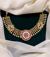 Beautiful Flower pendent in Nakshi Necklace - NN00147